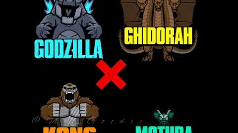 Godzilla vs Ghidorah vs Kong vs Mothra #Shorts #Godzilla #Kaiju