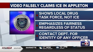 Appleton Police said ‘ICE agents’ in online video were actually local police