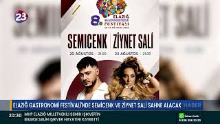 ELAZIĞ GASTRONOMİ FESTİVALİ'NDE SEMİCENK VE ZİYNET SALİ SAHNE ALACAK