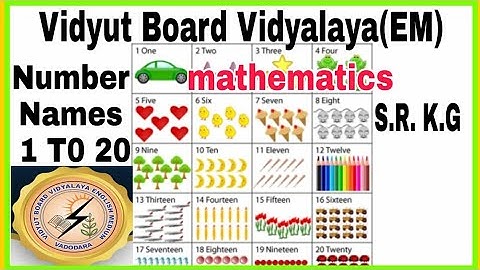 1713.Sr.KG|Mathematics|Number Names 1-20|Vidyut Board Vidyalaya | BHAGYESH THAKKAR