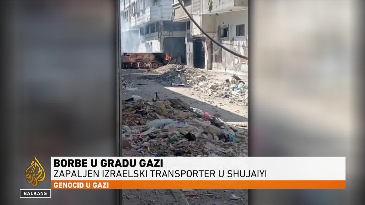 إضرام النار في شاحنة نقل إسرائيلية في الشجاعية