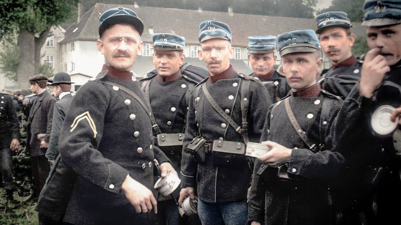 Dansk militær i 1913 – Mobiliseringsøvelse i en usikker tid - [COLORIZED] -  2K - 60fps