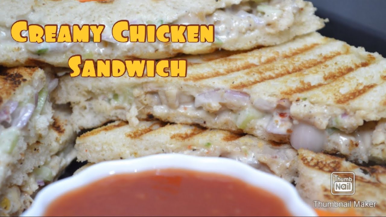 Creamy Chicken Sandwich||Grilled ||recipe by In Sana's Kitchen - YouTube