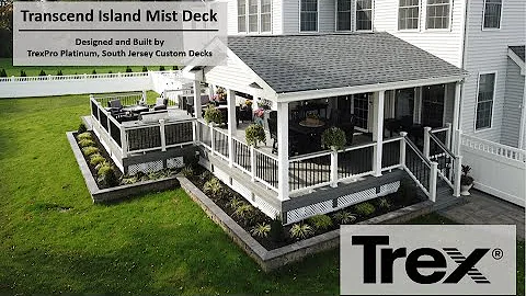 Trex Transcend Island Mist deck with Trex Transcen...