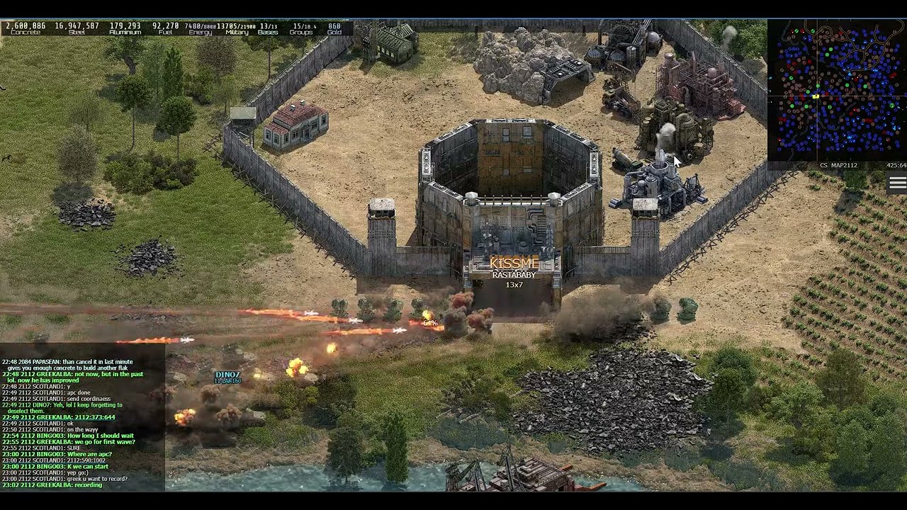 CombatSiege: Map 2112, Rastababy Alliance, Kissme, base lvl7