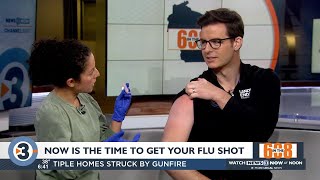 WATCH: In the 608: Chris Stanford gets his flu shot live on News 3 Now This Morning When Is Flu Season How Long Do Flu Shots Last Stanford