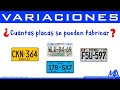 Variaciones Placas de un automóvil