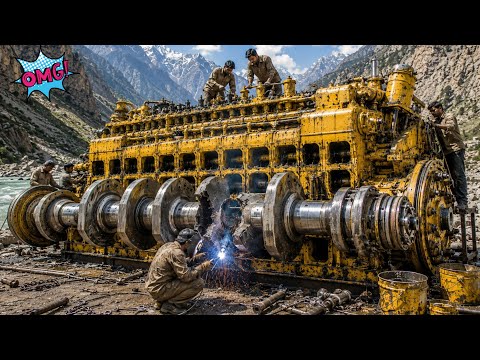 Amazing $3000 Rusted Giant Dozer Engine Restoration | 50 Years Old Bulldozer Rebuilt Like New