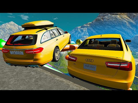   Cars VS FREE FALL Lux Sports Car Crashes BeamNG Drive