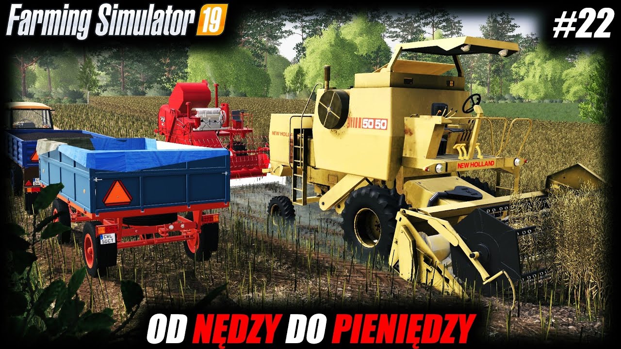 Somsiad się zakopał kombajnem, lecymy z rzepakiem, błoto na polu ⭐ OD NĘDZY DO PIENIĘDZY 🔥 22