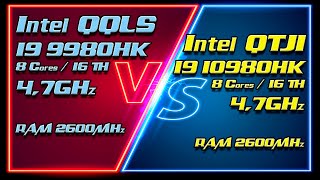 Core i9 9980HK QQLS (4700MHz) vs Core i9 10980HK QTJ1 (4700MHz)