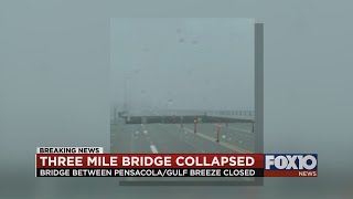 Three Mile Bridge Collapsed in Pensacola during Hurricane Sally