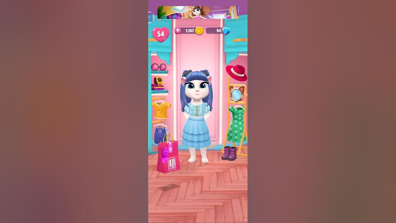 my Angela blue 💙 outfit #mytalkingangela2 #game #angela #ytshort - YouTube