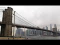 Walking Across The Brooklyn Bridge In New York City