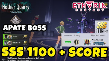 How to Reach SSS 1100+ in Nether Quarry — Apate Boss Full Guide | Etheria Restart