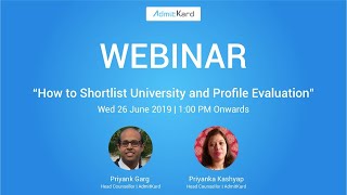 How to Shortlist University and Profile Evaluation