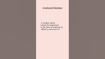 Define Irrational Number.