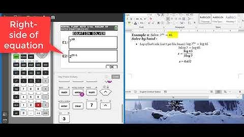 Solving Logarithmic Equations with TI84 plus
