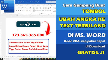 Buat Sendiri Tombol Konversi Angka Ke Text Terbilang di WORD Kurang dari 5 menit
