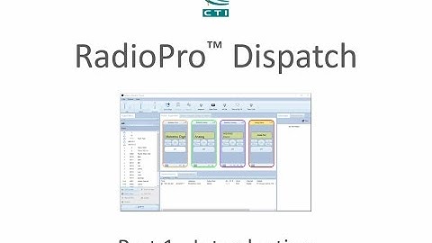 RadioPro Dispatch How-to Video 401:  Introduction