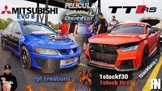 1stockgang Audi ttrs vs rpt creations Mitsubishi evo 8 insane $2.5K south vs north civic gets heated