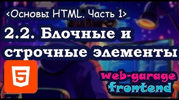 Урок 2.2. Основы HTML. Часть 1.Блочные и строчные элементы