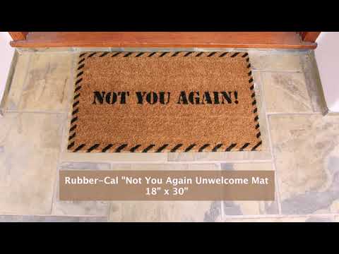 Rubber-Cal Rude Leave Door Mat Kit - 18 x 30 - 2 Doormats