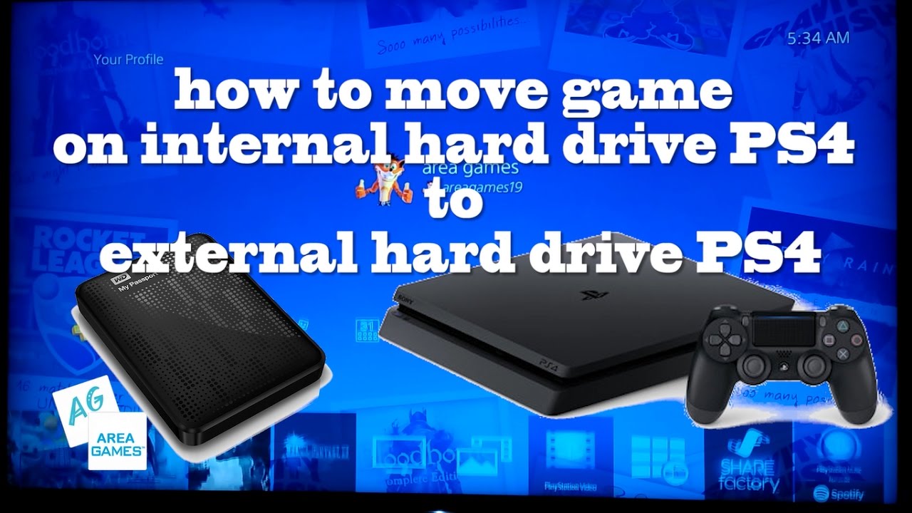 transfer downloaded ps4 games to new hard drive