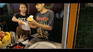 Жареное мороженое! Вкуснейшее лакомство Таиланда. Fried ice cream! The delicious delicacy Thailand.
