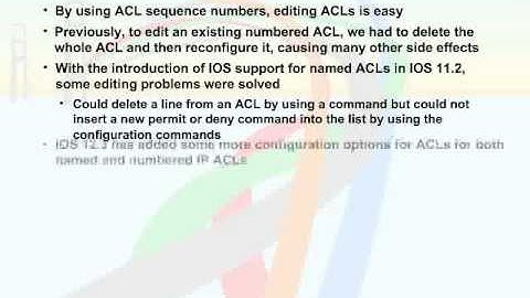 662   65  Monitoring ACL Configuration   04  Using Sequence Numbers to Edit ACLs
