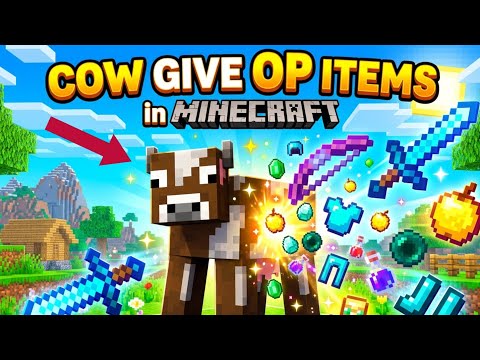 Cow Give Op Items In Minecraft!!