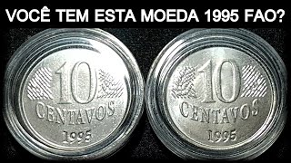 Moeda valiosa 10 centavos de 1995: Valor Normal e Fao - Garimpe seu troco!