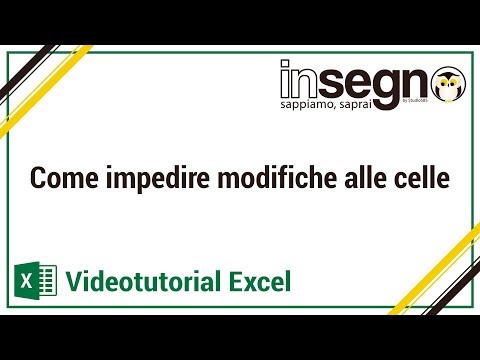 Video: Come Proteggere Una Cella Dalle Modifiche In Excel