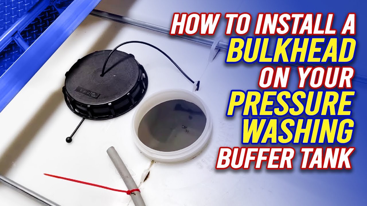 How to install a bulkhead on your pressure washing buffer tank Pressure washer plumbing YouTube