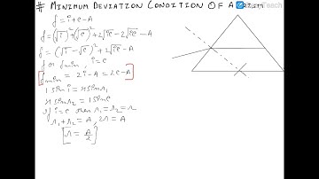 CONDITION FOR MINIMUM DEVIATION OF LIGHT FROM PRISM