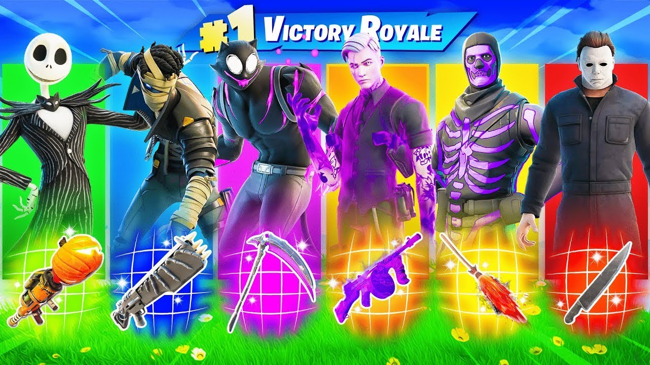 تحدي سكنات رؤساء الهالوين العشوائية 🔥🤯(كل فوز 1000 فيبوكس🤑)Fortnite