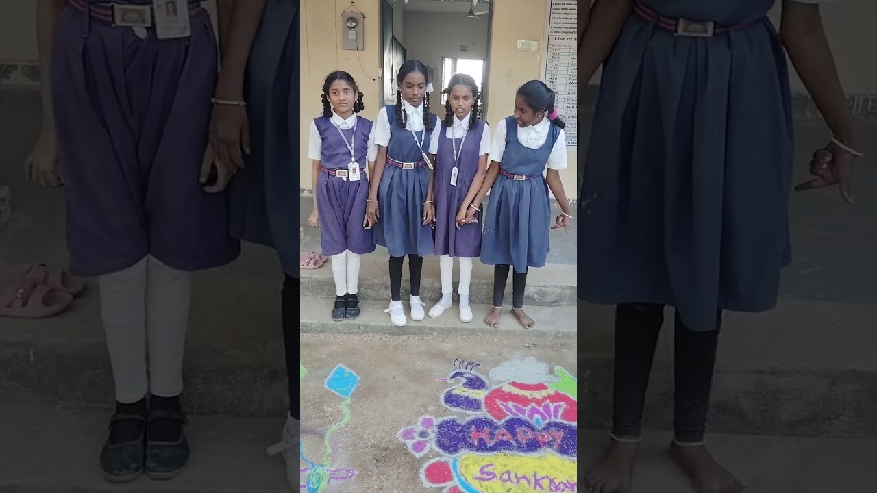  రంగోలి పోటీ। ZPHS MUNIPALLY🪅 