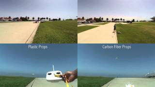 DJI Phantom 2 Hover Test - Plastic Props vs. Carbon Fiber Props