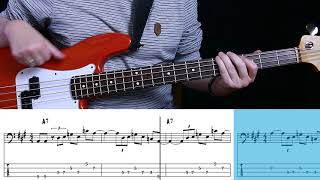 Video thumbnail of "Buddy Guy - Damn Right I've Got The Blues (Bass cover with tabs)"