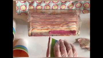 Soapmaking: Hanger swirl tiger stripe cold process soap, Amy Warden Jan. 2022 soap challenge club