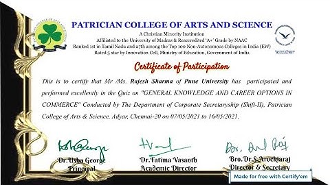 NATIONAL LEVEL GENERAL KNOWLEDGE QUIZ WITH CERTIFICATE FREE l Online Exam MCQs With Certificate