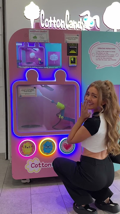 i found a cotton candy VENDING machine?!