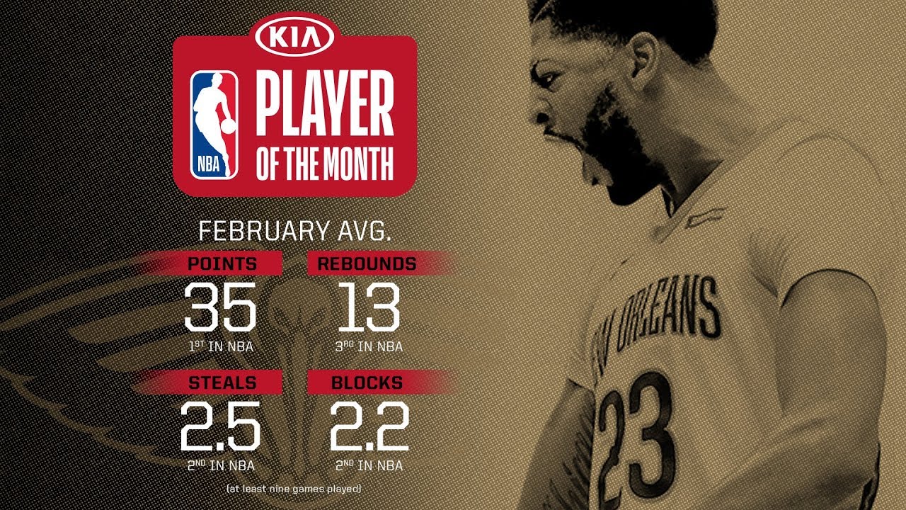 lonzo ball injury Anthony Davis: Western Conference Player of the Month for February