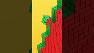 Rubik&#39;s Cube Stairs! #shorts #loop #3d #satisfying #animation