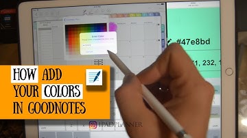 How Add you Own Color Palettes in Goodnotes for Digital Planner for iPad Planning calendar