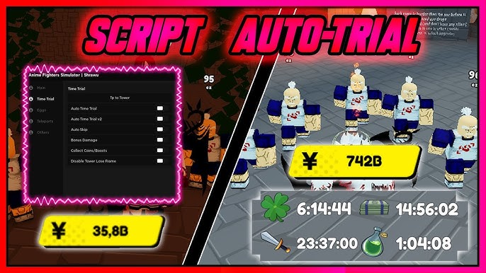 BEST SCRIPT [CODE] Anime Fighters Simulator AUTO FARM ++AutoTime trial MANY  FEATURE