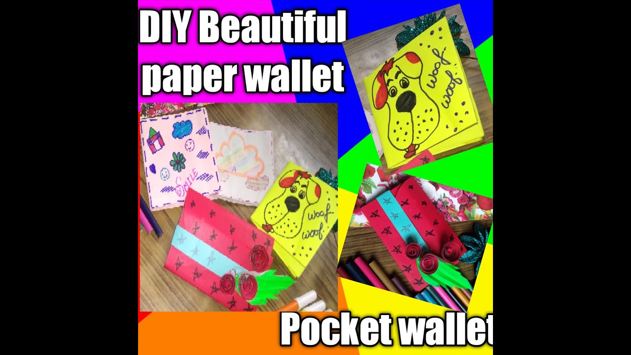 How to make a paper wallet/ DIY paper wallet/ wallet making with paper ...