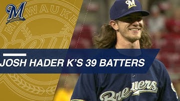 Hader strikes out 39 in first 18 innings of 2018