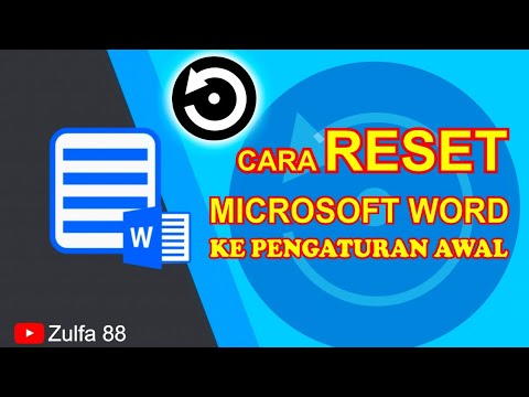 CARA RESET MICROSOFT OFFICE WORD KE PENGATURAN AWAL