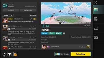 BGMI PARKOUR/⚡ BGMI WOW PARKOUR MODE (20258)